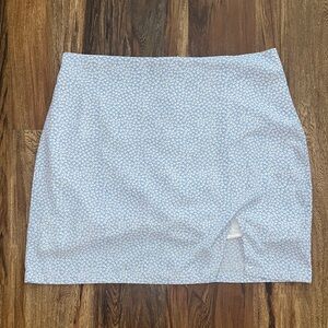 Princess Polly Blue Floral Mini Skirt Size 10